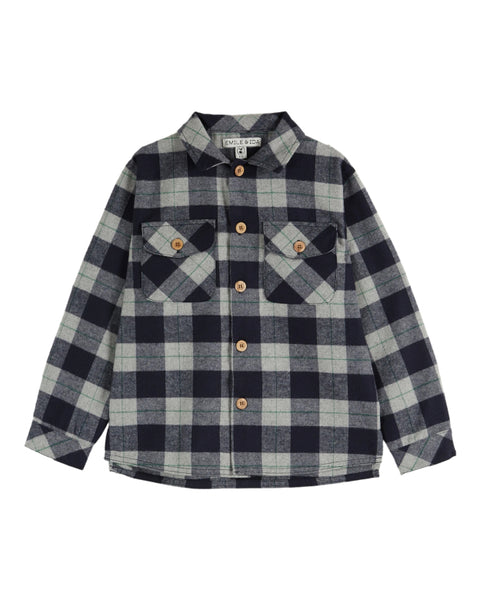 Emile at Ida Shirt - Marine PLaid