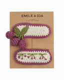 Emile et Ida Crochet Barrette ~ Violet