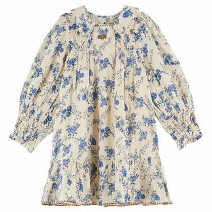 Emile at Ida Orchid Bleu Smocked Dress