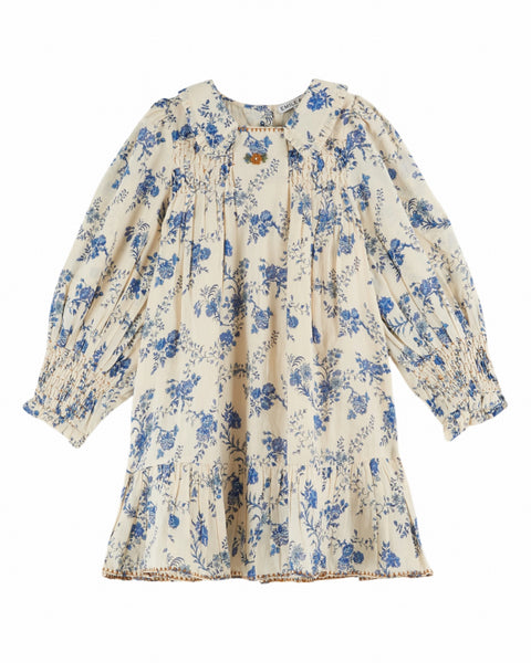 Emile at Ida Orchid Bleu Smocked Dress