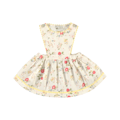 Bebe Organic Annice Baby Apron Dress ~ Strawberry Field