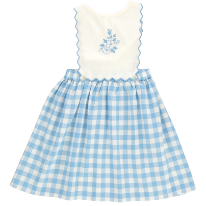 Bebe Organic Viola Apron Dress ~ Sailor Check