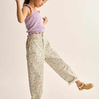 Cozmo Organic Paola Floral Twill Pants