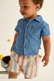 Cozmo Forest Chambray Denim Baby Shirt
