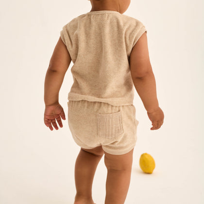 Cozmo Rowan Terry Cloth Short ~ Beige