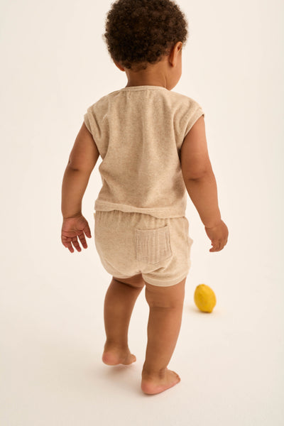 Cozmo Rowan Terry Cloth Short ~ Beige