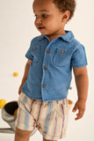 Cozmo Roy Striped Cotton Shorts