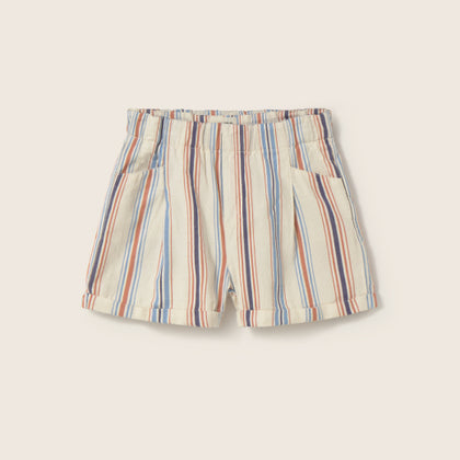 Cozmo Roy Striped Cotton Shorts