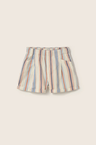 Cozmo Roy Striped Cotton Shorts