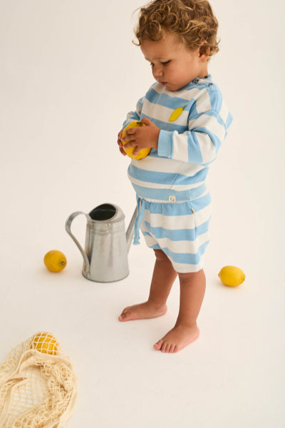 Cozmo Blue Striped Kelly Sweatshirt
