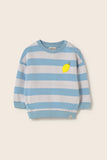 Cozmo Blue Striped Kelly Sweatshirt