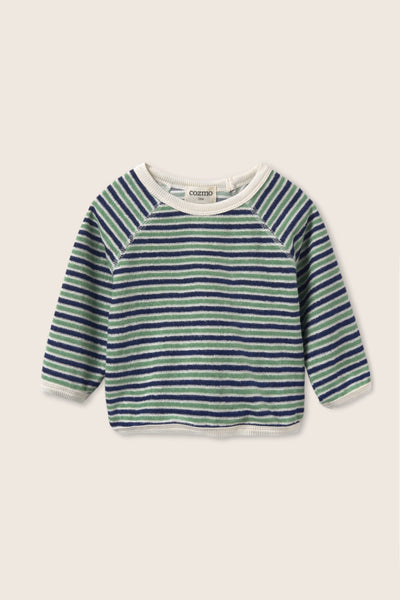 Cozmo Fenix Striped Terry Cloth Sweatshirt