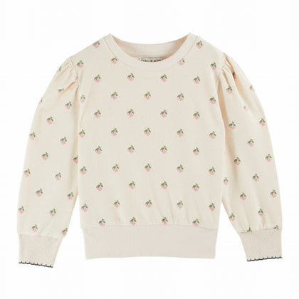 Emile at Ida Sweatshirt Imprime ~ Cerisette Creme