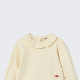Cozmo Clara Baby Ruffle T-Shirt ~ Ivory