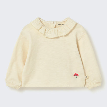 Cozmo Clara Baby Ruffle T-Shirt ~ Ivory