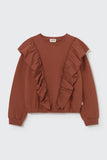 Cozmo Bianca Ruffled Sweatshirt ~ Ginger