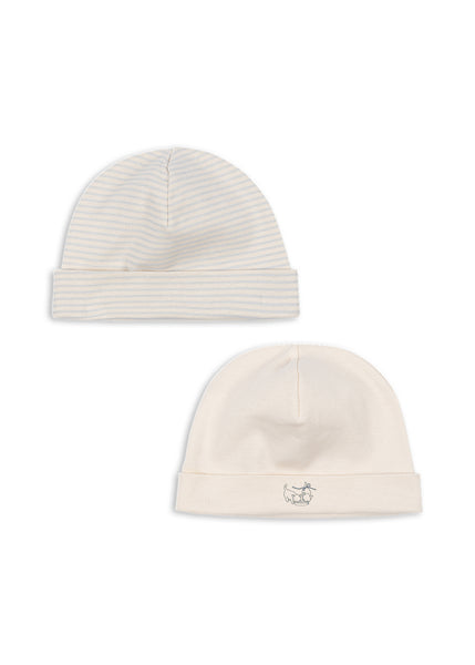 Konges Fio Stripe 2 Pack Beanie ~ Blue Mix