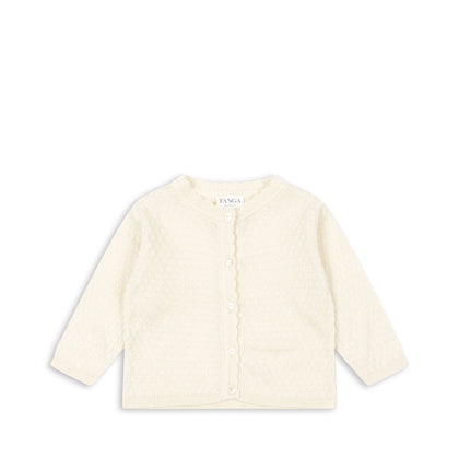 Konges Venti Pointelle Cardigan ~ Antique White