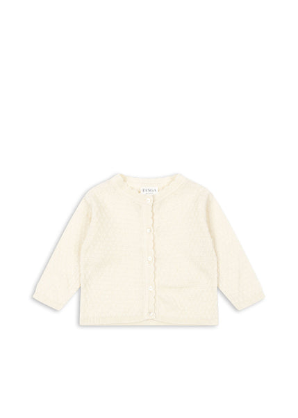 Konges Venti Pointelle Cardigan ~ Antique White