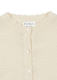 Konges Venti Pointelle Cardigan ~ Antique White