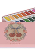 Konges Water Colors Tin Box ~ Cherry Bow