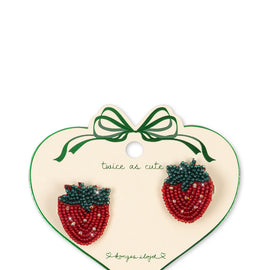 Konges 2 Pack Strawberry Beaded Hair Clip