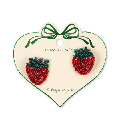 Konges 2 Pack Strawberry Beaded Hair Clip