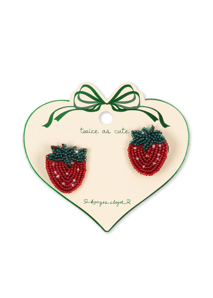 Konges 2 Pack Strawberry Beaded Hair Clip