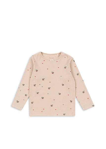 Konges Ella LS Tee GOTS ~ Cherry Coeur