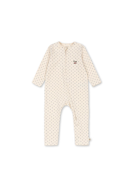 Konges Basic Zip Onesie ~ Blue Dot
