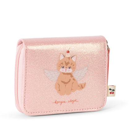 Konges Cat Wallet ~ Cerise Glitter Pink