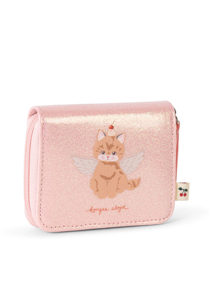 Konges Cat Wallet ~ Cerise Glitter Pink