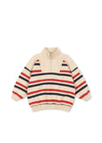 Konges Loupy Half Zip ~ Tangerine Stripe
