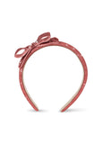 Konges Velvet Bow Headband ~ Rose Glitter
