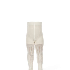 Konges Wool Pointelle Tights ~ Off White