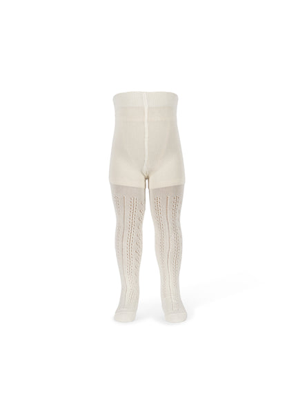 Konges Wool Pointelle Tights ~ Off White