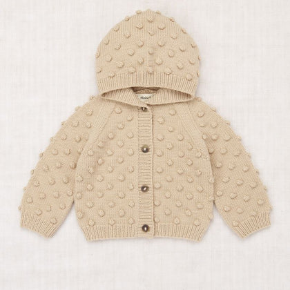 Misha & Puff Baby Hooded Popcorn Cardigan ~ Patina