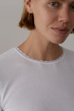 Donni The Vintage Rib Lace Tee ~ Powder