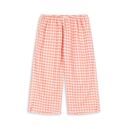 Konges Rosie H-W Bella Pants GOTS ~ Peach Blossom Check