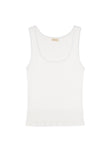 Donni The Vintage Rib Lace Tank ~ Powder
