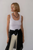 Donni The Vintage Rib Lace Tank ~ Powder