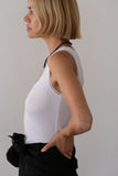 Donni The Vintage Rib Lace Tank ~ Powder
