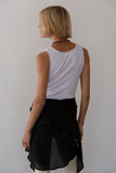 Donni The Vintage Rib Lace Tank ~ Powder