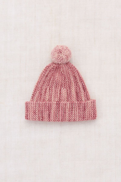 Misha & Puff Baby Garter Hat ~ Prairie Rose
