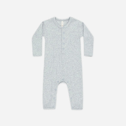Quincy Mae Ribbed Baby Jumpsuit ~ Dusty Blue