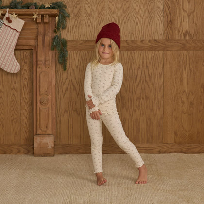 Rylee & Cru Ribbed Set ~ Natural Ditsy