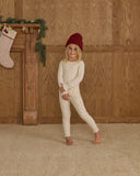 Rylee & Cru Ribbed LS Top ~ Natural Ditsy