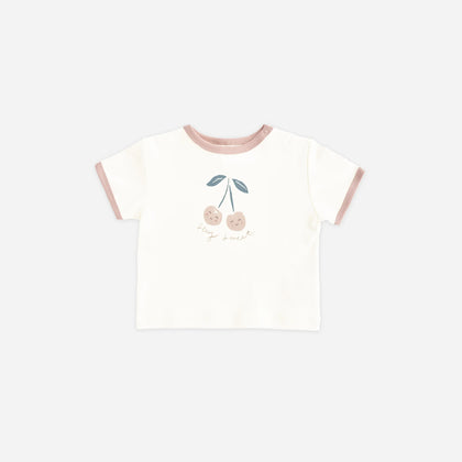 Quincy Ringer Tee ~ Cherry