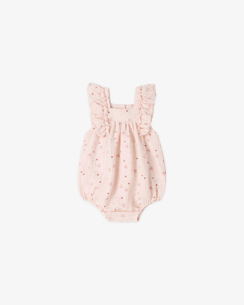 Quincy Mae Maya Romper ~ Heart Confetti