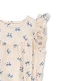 Konges Coco Romper GOTS ~ Bow Bleu